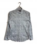 Paul Smith COLLECTIONポールスミス コレクション）の古着「総柄シャツ」｜ブルー