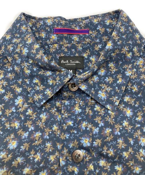 Paul Smith London（ポールスミスロンドン）Paul Smith London (ポールスミスロンドン) 花柄シャツ ネイビー サイズ:Mの古着・服飾アイテム
