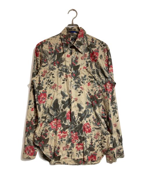 PS Paul Smith（ＰＳポールスミス）PS Paul Smith (ＰＳポールスミス) 花柄シャツ ベージュ サイズ:Sの古着・服飾アイテム