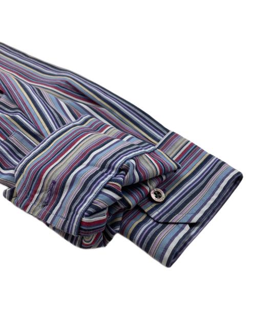 Paul Smith London（ポールスミスロンドン）Paul Smith London (ポールスミスロンドン) ストライプシャツ パープル サイズ:Ｍの古着・服飾アイテム