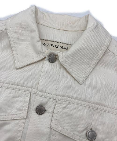 maison kitsune（メゾンキツネ）maison kitsune (メゾンキツネ) ショートデニムジャケット ベージュ サイズ:ＸＳの古着・服飾アイテム