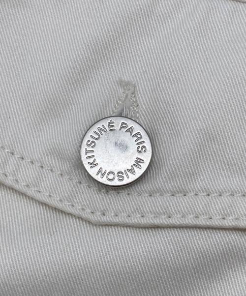 maison kitsune（メゾンキツネ）maison kitsune (メゾンキツネ) ショートデニムジャケット ベージュ サイズ:ＸＳの古着・服飾アイテム