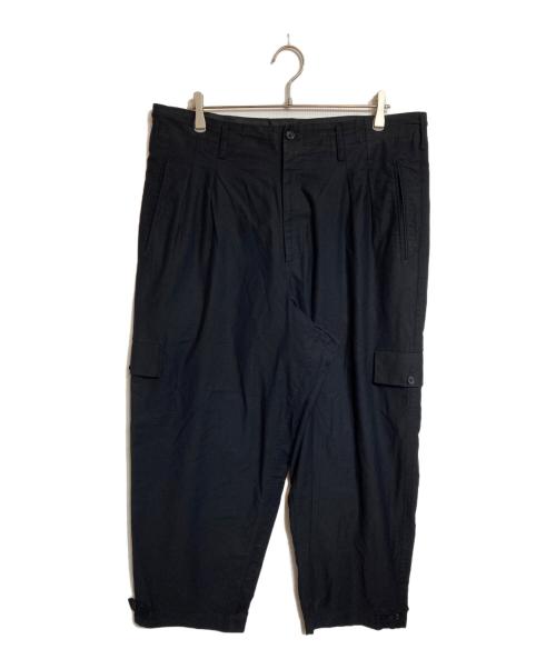Yohji Yamamoto pour homme（ヨウジヤマモト プールオム）Yohji Yamamoto pour homme (ヨウジヤマモト プールオム) COTTON TWILL PANTS ブラック サイズ:4の古着・服飾アイテム