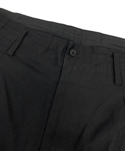 Yohji Yamamoto pour homme（ヨウジヤマモト プールオム）Yohji Yamamoto pour homme (ヨウジヤマモト プールオム) COTTON TWILL PANTS ブラック サイズ:4の古着・服飾アイテム