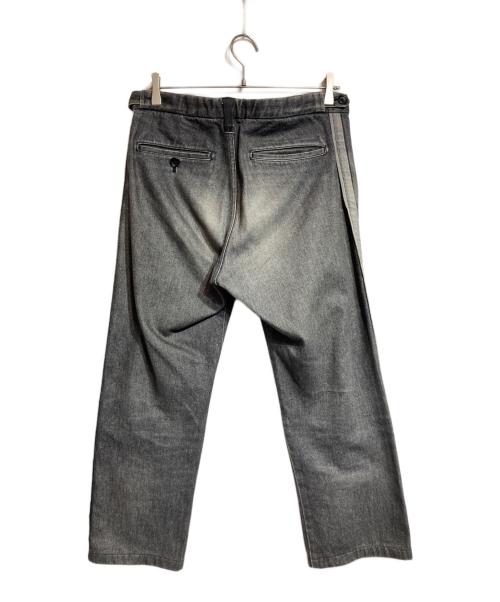 COMME des GARCONS HOMME PLUS（コムデギャルソンオムプリュス）COMME des GARCONS HOMME PLUS (コムデギャルソンオムプリュス) サイドラインクロップドデニムパンツ ブラック サイズ:Ｍの古着・服飾アイテム