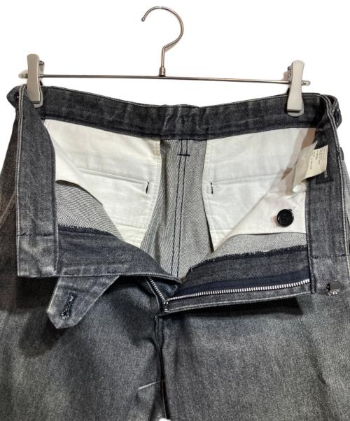 COMME des GARCONS HOMME PLUS（コムデギャルソンオムプリュス）COMME des GARCONS HOMME PLUS (コムデギャルソンオムプリュス) サイドラインクロップドデニムパンツ ブラック サイズ:Ｍの古着・服飾アイテム