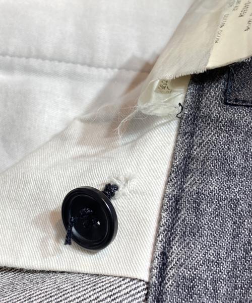 COMME des GARCONS HOMME PLUS（コムデギャルソンオムプリュス）COMME des GARCONS HOMME PLUS (コムデギャルソンオムプリュス) サイドラインクロップドデニムパンツ ブラック サイズ:Ｍの古着・服飾アイテム