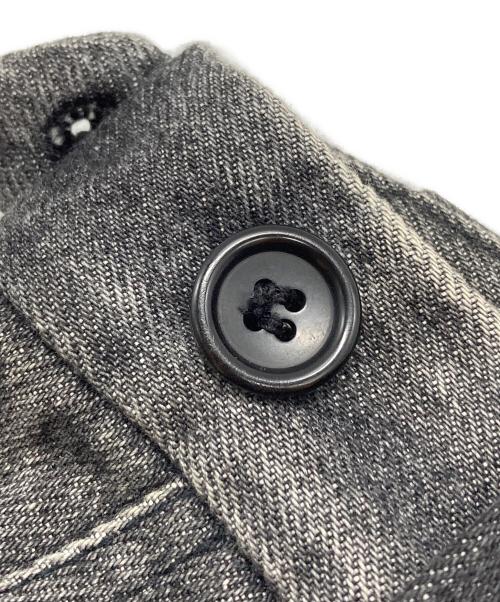 COMME des GARCONS HOMME PLUS（コムデギャルソンオムプリュス）COMME des GARCONS HOMME PLUS (コムデギャルソンオムプリュス) サイドラインクロップドデニムパンツ ブラック サイズ:Ｍの古着・服飾アイテム