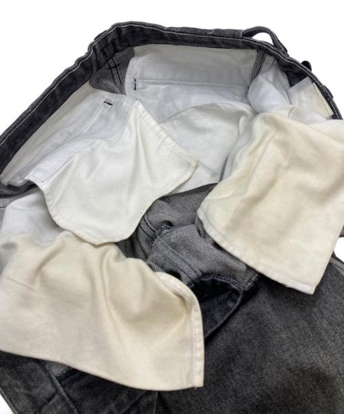 COMME des GARCONS HOMME PLUS（コムデギャルソンオムプリュス）COMME des GARCONS HOMME PLUS (コムデギャルソンオムプリュス) サイドラインクロップドデニムパンツ ブラック サイズ:Ｍの古着・服飾アイテム