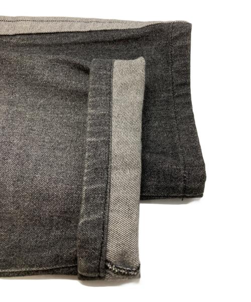 COMME des GARCONS HOMME PLUS（コムデギャルソンオムプリュス）COMME des GARCONS HOMME PLUS (コムデギャルソンオムプリュス) サイドラインクロップドデニムパンツ ブラック サイズ:Ｍの古着・服飾アイテム