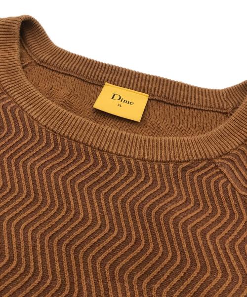 Dime（ダイム）Dime (ダイム) WAVE CABLE KNIT ブラウン サイズ:XLの古着・服飾アイテム