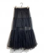 cygneシーニュ）の古着「チュールスカート」｜ブラック