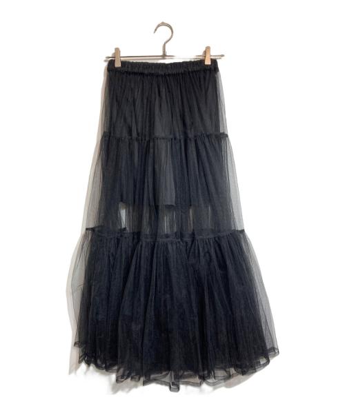 cygne（シーニュ）cygne (シーニュ) チュールスカート ブラックの古着・服飾アイテム