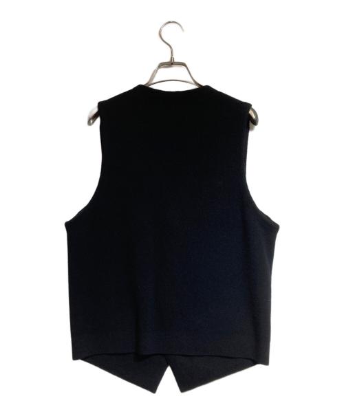 JIL SANDER（ジルサンダー）JIL SANDER (ジルサンダー) 断ち切りウールジレ ブラック サイズ:48の古着・服飾アイテム