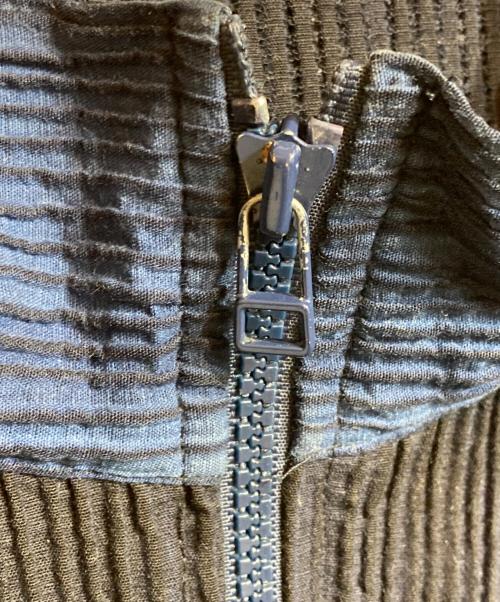 plantation（プランテーション）plantation (プランテーション) プリーツジップアップジャケット ネイビー サイズ:Mの古着・服飾アイテム