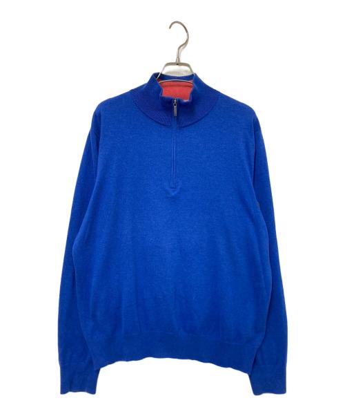 BROOKS BROTHERS（ブルックスブラザーズ）BROOKS BROTHERS (ブルックスブラザーズ) ハーフジップニット ブルー サイズ:Mの古着・服飾アイテム