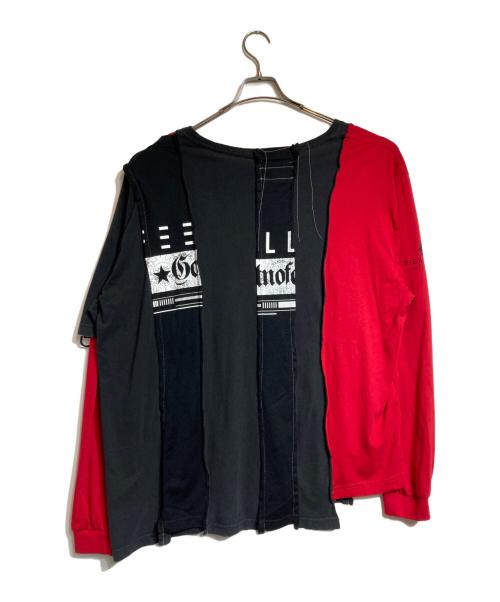 DISCOVERED（ディスカバード）DISCOVERED (ディスカバード) beast RE-MAKE S/S TEE TYPE2 ブラック×レッド サイズ:OSの古着・服飾アイテム