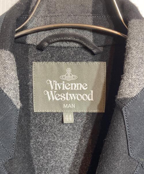 Vivienne Westwood man（ヴィヴィアン ウェストウッド マン）Vivienne Westwood man (ヴィヴィアン ウェストウッド マン) ワイドストライプ パンク ジャケット ブラック サイズ:44の古着・服飾アイテム