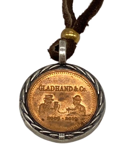 GLAD HAND（グラッドハンド）GLAD HAND (グラッドハンド) Medal Charm ネックレス シルバー×ブラウンの古着・服飾アイテム