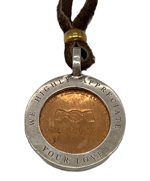 GLAD HAND（グラッドハンド）GLAD HAND (グラッドハンド) Medal Charm ネックレス シルバー×ブラウンの古着・服飾アイテム