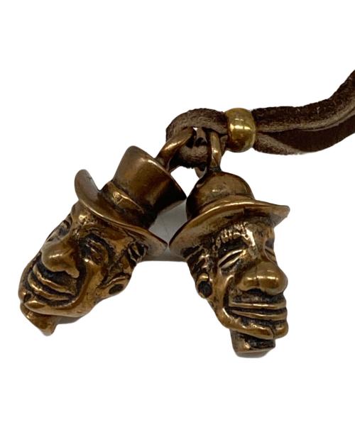 GLAD HAND（グラッドハンド）GLAD HAND (グラッドハンド) ブラザーズチャームレザーネックレス ブラウンの古着・服飾アイテム