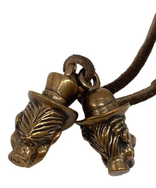 GLAD HAND（グラッドハンド）GLAD HAND (グラッドハンド) ブラザーズチャームレザーネックレス ブラウンの古着・服飾アイテム