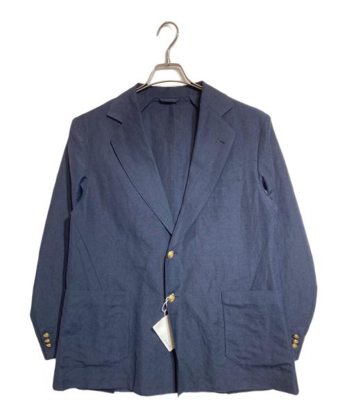 la favola（ラ ファーヴォラ）la favola (ラ ファーヴォラ) ウールリネンセミダブルジャケット ネイビー サイズ:2の古着・服飾アイテム