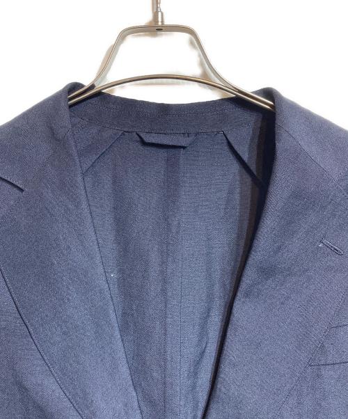 la favola（ラ ファーヴォラ）la favola (ラ ファーヴォラ) ウールリネンセミダブルジャケット ネイビー サイズ:2の古着・服飾アイテム