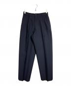 COMME des GARCONS HOMMEコムデギャルソン オム）の古着「2タックギャバジンパンツ」｜ネイビー