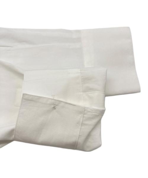 STUDIO NICHOLSON（スタジオ ニコルソン）STUDIO NICHOLSON (スタジオ ニコルソン) CASCO powder cotton bowling pleat collarless shirt ホワイト サイズ:XSの古着・服飾アイテム