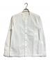 STUDIO NICHOLSON（スタジオ ニコルソン）の古着「CASCO powder cotton bowling pleat collarless shirt」｜ホワイト
