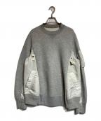 sacaiサカイ）の古着「Sponge Sweat MA-1 Pullover」｜グレー