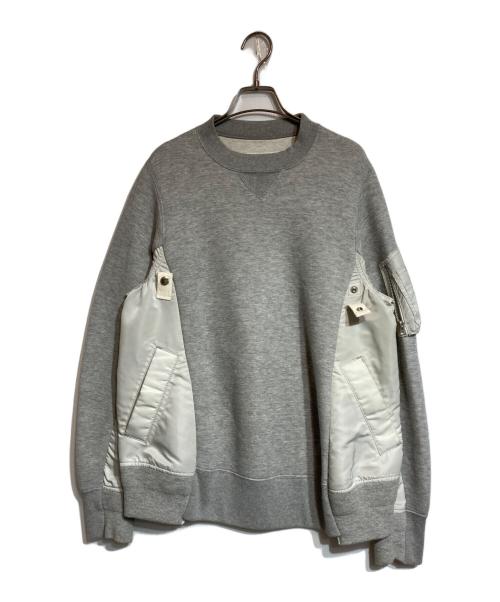 sacai（サカイ）sacai (サカイ) Sponge Sweat MA-1 Pullover グレー サイズ:1の古着・服飾アイテム
