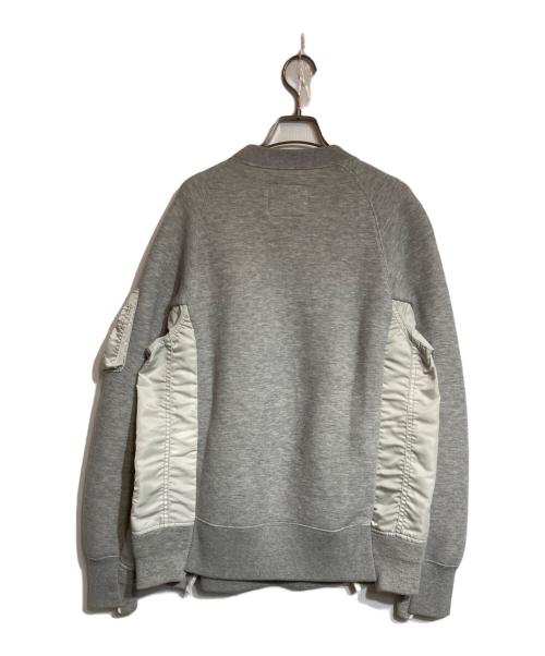 sacai（サカイ）sacai (サカイ) Sponge Sweat MA-1 Pullover グレー サイズ:1の古着・服飾アイテム