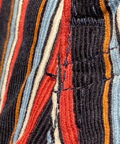 COMME des GARCONS JUNYA WATANABE MAN（コム デ ギャルソン ジュンヤ ワタナベ マン）COMME des GARCONS JUNYA WATANABE MAN (コム デ ギャルソン ジュンヤ ワタナベ マン) LEVI'S (リーバイス) ストライプコーデュロイパンツ レッド×ネイビー サイズ:Sの古着・服飾アイテム