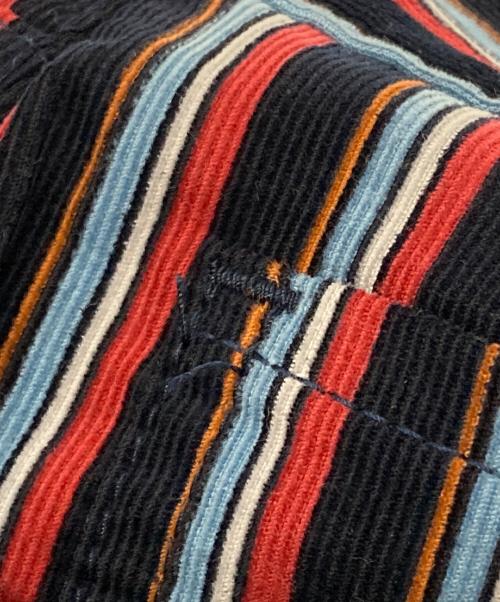 COMME des GARCONS JUNYA WATANABE MAN（コム デ ギャルソン ジュンヤ ワタナベ マン）COMME des GARCONS JUNYA WATANABE MAN (コム デ ギャルソン ジュンヤ ワタナベ マン) LEVI'S (リーバイス) ストライプコーデュロイパンツ レッド×ネイビー サイズ:Sの古着・服飾アイテム