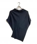 ISSEY MIYAKEイッセイミヤケ）の古着「変形チュニックカットソー」｜ブラック