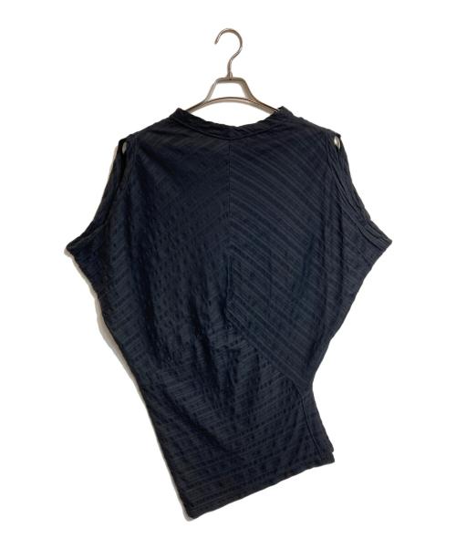 ISSEY MIYAKE（イッセイミヤケ）ISSEY MIYAKE (イッセイミヤケ) 変形チュニックカットソー ブラック サイズ:Mの古着・服飾アイテム