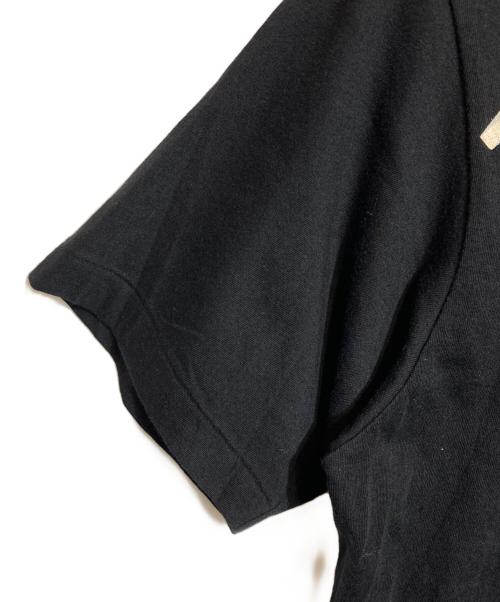 Yohji Yamamoto pour homme（ヨウジヤマモト プールオム）Yohji Yamamoto pour homme (ヨウジヤマモト プールオム) テーププリントクルーネックTシャツ ブラック サイズ:3の古着・服飾アイテム