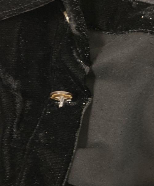 ZUCCA（ズッカ）ZUCCA (ズッカ) ベロアラメシャツ ブラック サイズ:Sの古着・服飾アイテム