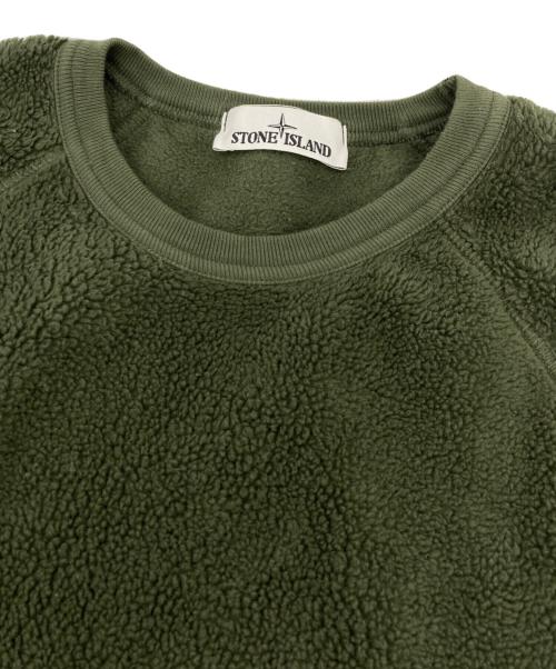 STONE ISLAND（ストーンアイランド）STONE ISLAND (ストーンアイランド) ボアフリーススウェット グリーン サイズ:Mの古着・服飾アイテム