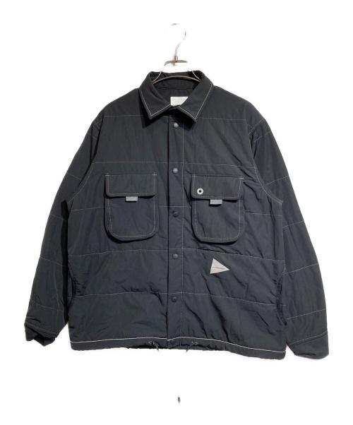 and wander（アンドワンダー）and wander (アンドワンダー) T/C alpha shirt jacket ブラック サイズ:3の古着・服飾アイテム