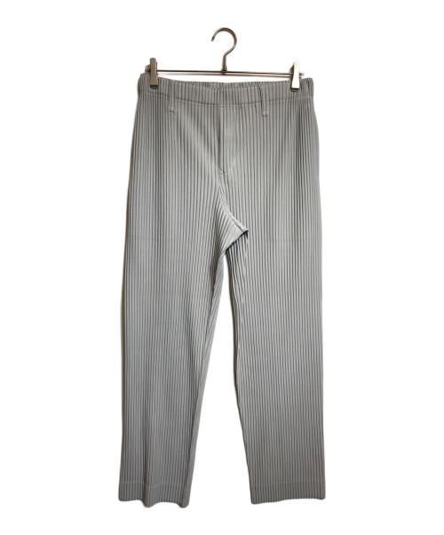 HOMME PLISSE ISSEY MIYAKE（オム プリッセ イッセイ ミヤケ）HOMME PLISSE ISSEY MIYAKE (オムプリッセ イッセイ ミヤケ) ベーシックプリーツパンツ グレー サイズ:3の古着・服飾アイテム
