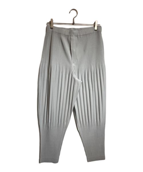 HOMME PLISSE ISSEY MIYAKE（オム プリッセ イッセイ ミヤケ）HOMME PLISSE ISSEY MIYAKE (オムプリッセ イッセイ ミヤケ) 消しプリーツパンツ グレー サイズ:3の古着・服飾アイテム
