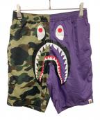 A BATHING APEア ベイシング エイプ）の古着「1st Camo Shark Beach Pants」｜パープルオリーブ