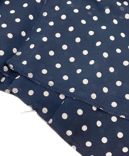 COMME des GARCONS COMME des GARCONS（コムデギャルソン コムデギャルソン）COMME des GARCONS COMME des GARCONS (コムデギャルソン コムデギャルソン) 丸襟シアードットワンピース ホワイト×ネイビー サイズ:Sの古着・服飾アイテム