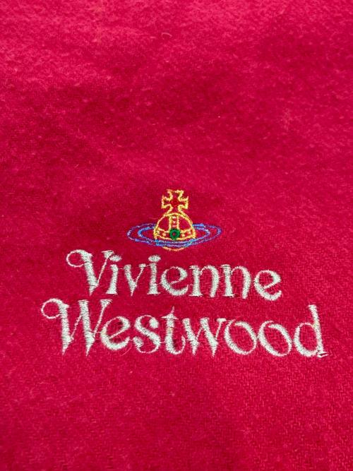 Vivienne Westwood（ヴィヴィアンウエストウッド）Vivienne Westwood (ヴィヴィアンウエストウッド) ウールマフラー ピンクの古着・服飾アイテム