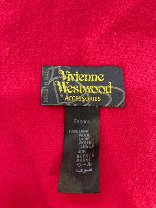 Vivienne Westwood（ヴィヴィアンウエストウッド）Vivienne Westwood (ヴィヴィアンウエストウッド) ウールマフラー ピンクの古着・服飾アイテム