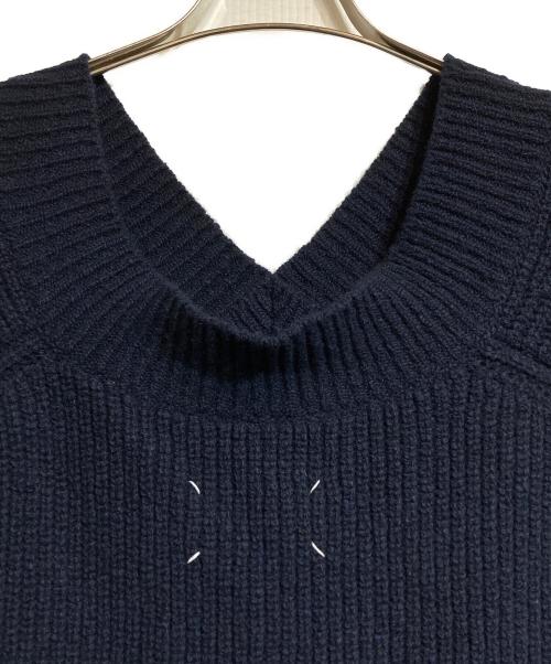 Maison Margiela（メゾンマルジェラ）Maison Margiela (メゾンマルジェラ) カシミヤ混スリットニットベスト ネイビー サイズ:Lの古着・服飾アイテム