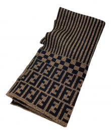 FENDI（フェンディ）の古着「ズッカ柄マフラー」｜ブラウン